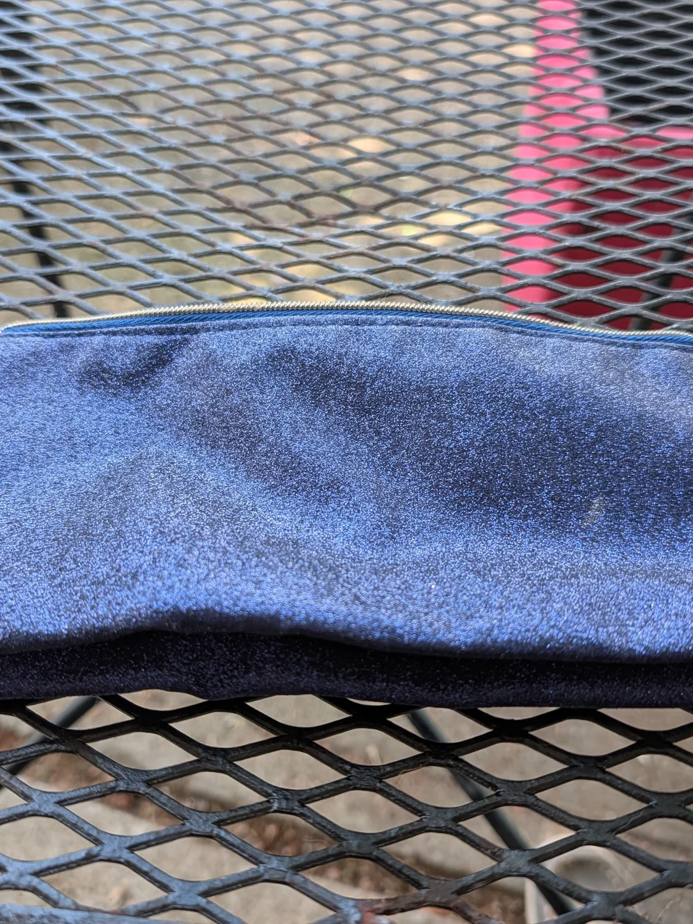 Lancôme Navy Blue Cosmetic Bag with White Logo